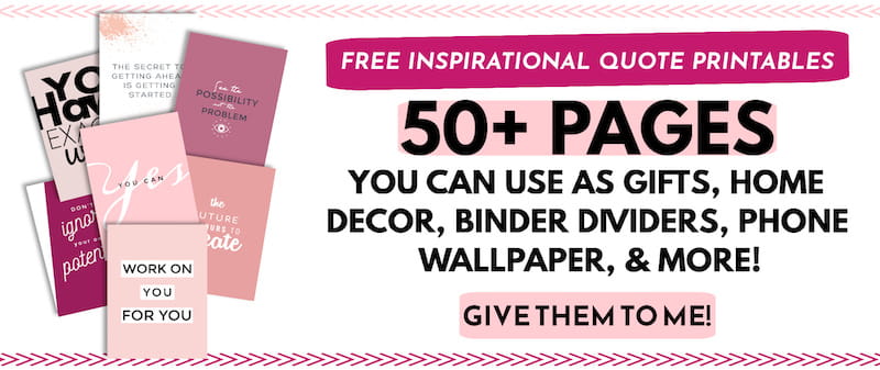 50+ free inspirational quote printables